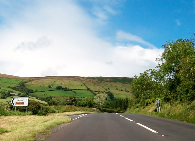 File:The Glenaan Turnoff for Ballymoney on the A2 - Geograph - 3725090.jpg