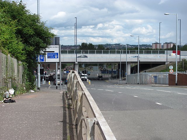 File:Calder Street and the M74 - Geograph - 2641536.jpg