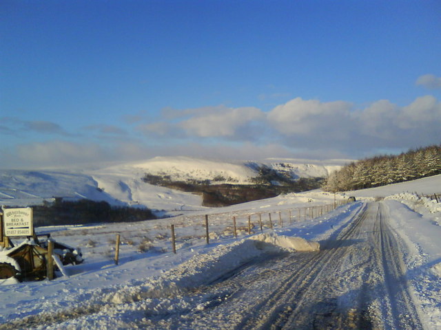 File:Woodhead Road with junction at Padfield Main Road - Geograph - 1665336.jpg