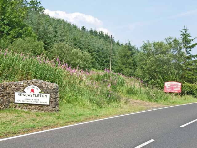 File:Southern approach to Newcastleton - Geograph - 208994.jpg