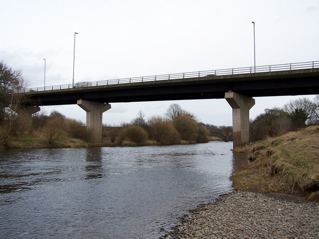File:A75 crosses the River Nith (C) Richard Dorrell - Geograph - 1768172.jpg