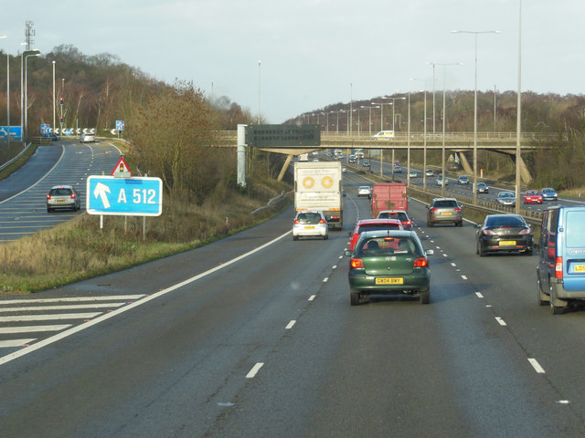 File:M1 northbound at junction 23 - Geograph - 3798475.jpg