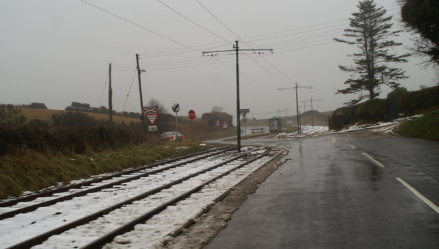 File:The level crossing at the junction of the A11 with the A2 - Geograph - 1727912.jpg