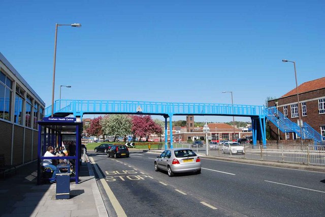 File:Blue footbridge in Northern Road (1) - Geograph - 2395111.jpg