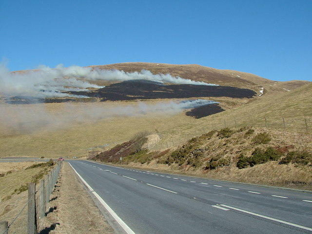 File:Bracken burning South of Plynlimon - Geograph - 1741014.jpg