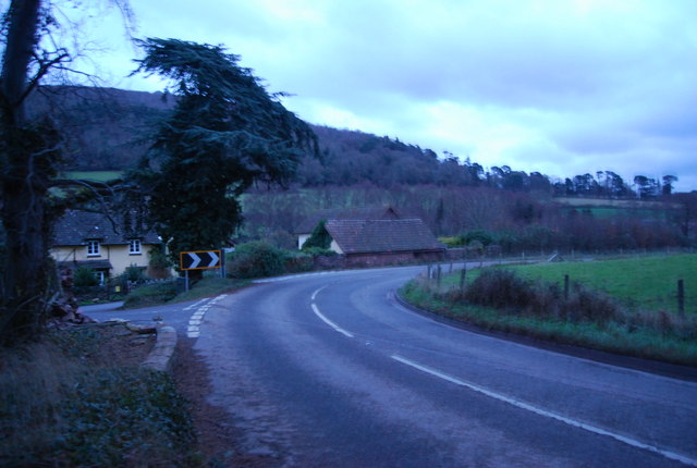 File:Bend in the A39 at Allerford - Geograph - 1660788.jpg