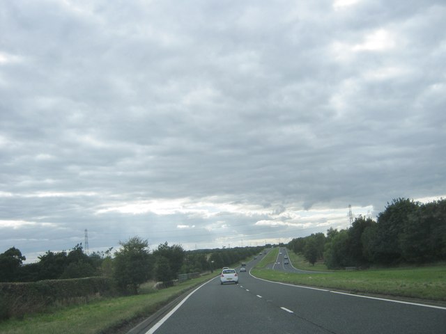 File:Dip in A689 crossing Claxton Bridge (C) peter robinson - Geograph - 3655042.jpg