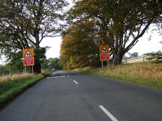 File:Approach to a double bend - Geograph - 584157.jpg