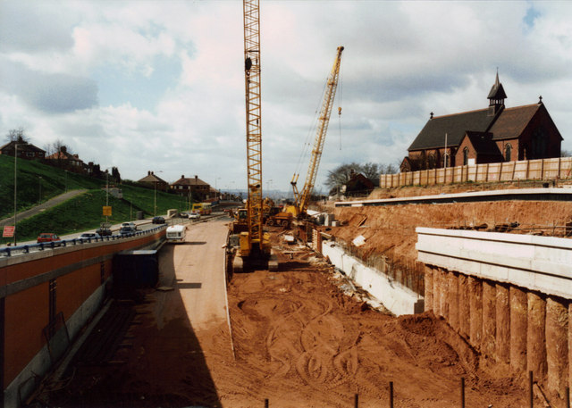 File:Meir tunnel West Portal (under construction) - Geograph - 3262900.jpg