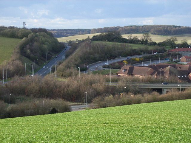 File:Amersham Hospital and the A413 cutting and flyover.jpg