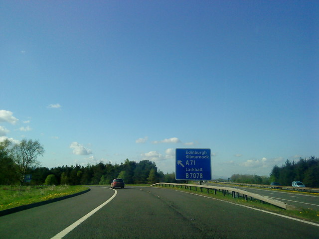 File:M74 at Junction 8 - Geograph - 1846800.jpg