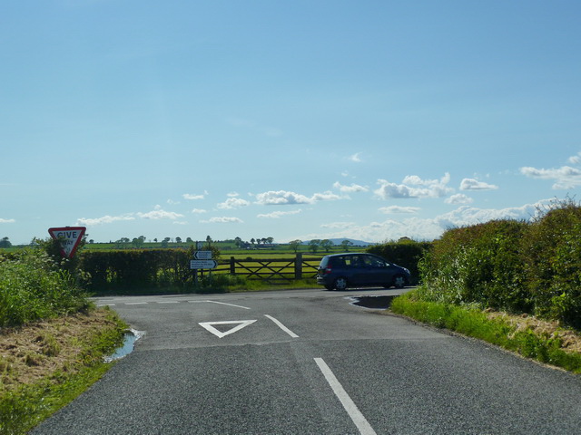 File:Junction with the B1340, west of Stamford Crossing - Geograph - 3022218.jpg