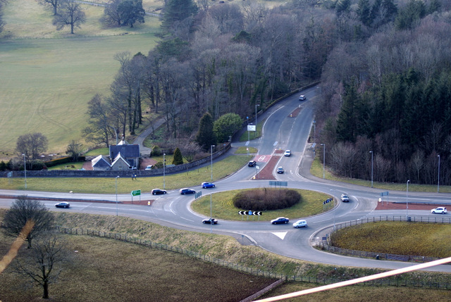 File:Bankfoot Roundabout from Idzholm Hill - Geograph - 3450741.jpg