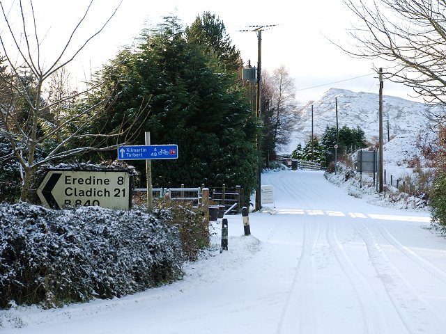 File:B840 at Ford in the snow - Geograph - 1626466.jpg