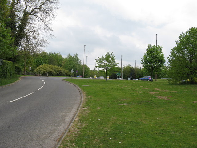 File:Robin Hood Lane nearing the roundabout on the A 24 - Geograph - 1850780.jpg