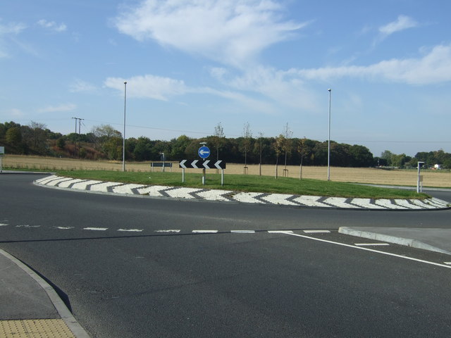 File:Roundabout on the A6539 - Geograph - 2627987.jpg