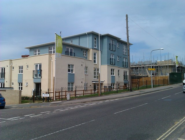 File:New flats being built on the corner of... (C) David Martin - Geograph - 2507057.jpg