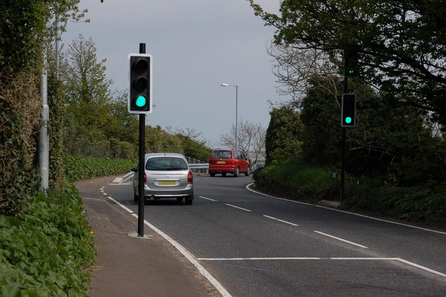 File:Traffic lights near Larne - Geograph - 407144.jpg