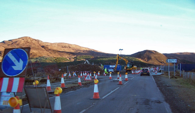 File:Roadworks near Sconser - Geograph - 1705018.jpg