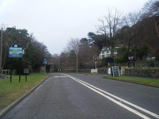 File:Welcome to Conwy, A547 Bangor Road - Geograph - 1672750.jpg