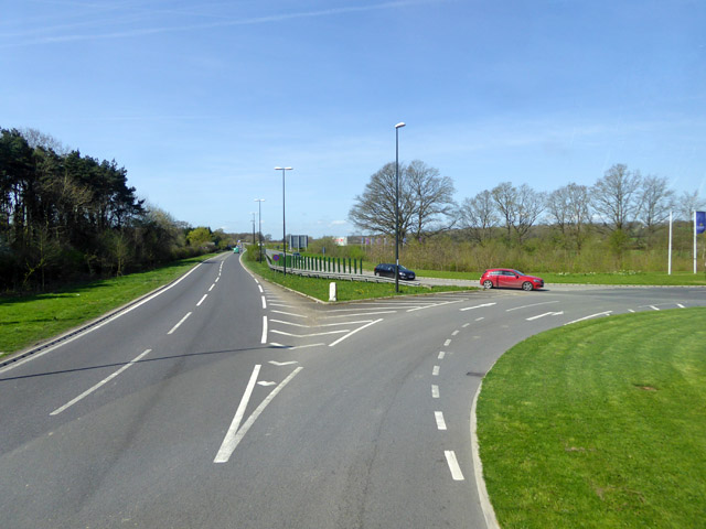 File:A264 at Kilnwood Vale roundabout - Geograph - 5753105.jpg