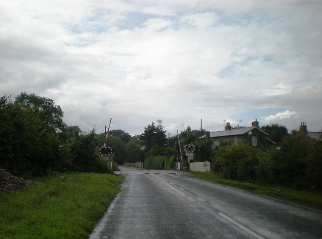File:Approaching the Level Crossing at Burton Agnes - Geograph - 1409266.jpg