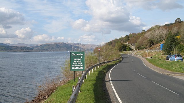 File:Lochside road, Creggans - Geograph - 1048424.jpg