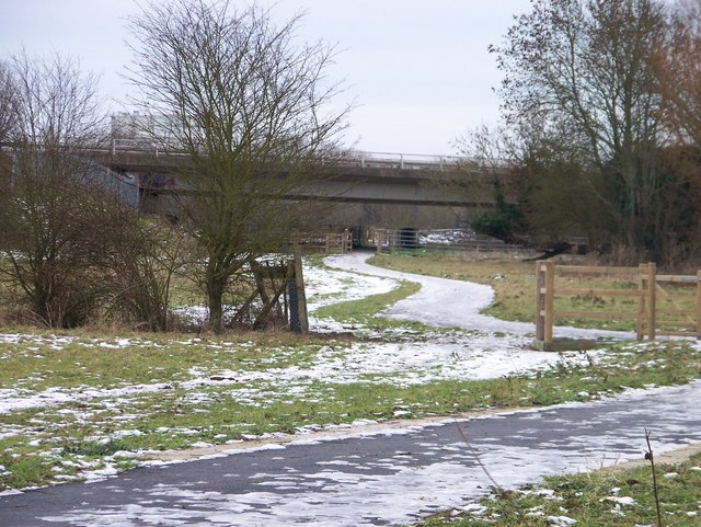 File:The bridge carrying the A2 over the... (C) Elliott Simpson - Geograph - 2535956.jpg