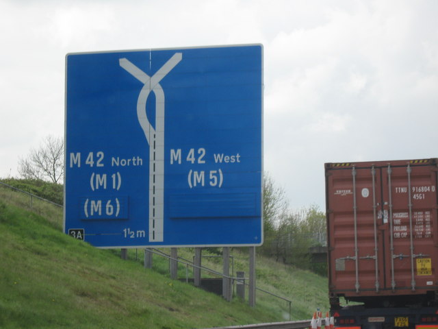 File:M42 Motorway Splits, Crazy Road Sign - "It Could Be You?" - Geograph - 1283020.jpg