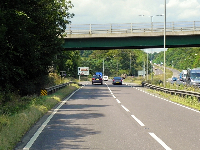 File:Bridge (B6403) Over the A1 at Woolsthorpe-by-Colsterworth - Geograph - 4219386.jpg