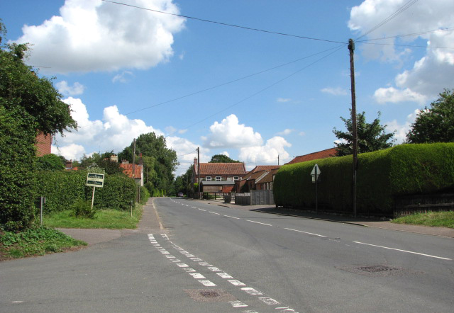 File:View northeast along the B1145 - Geograph - 923894.jpg