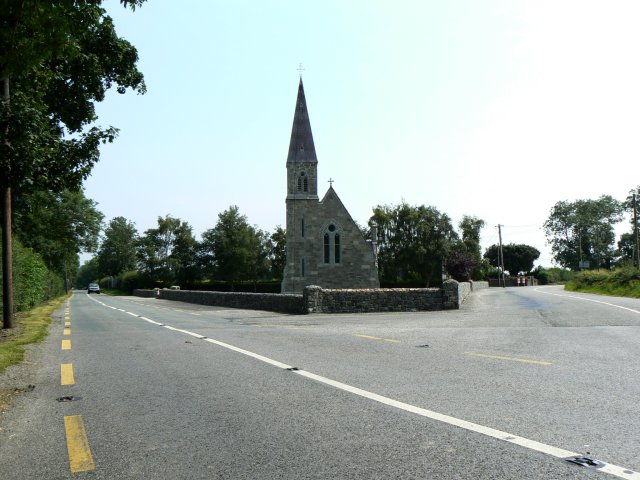 File:Church at the road fork - Geograph - 904316.jpg