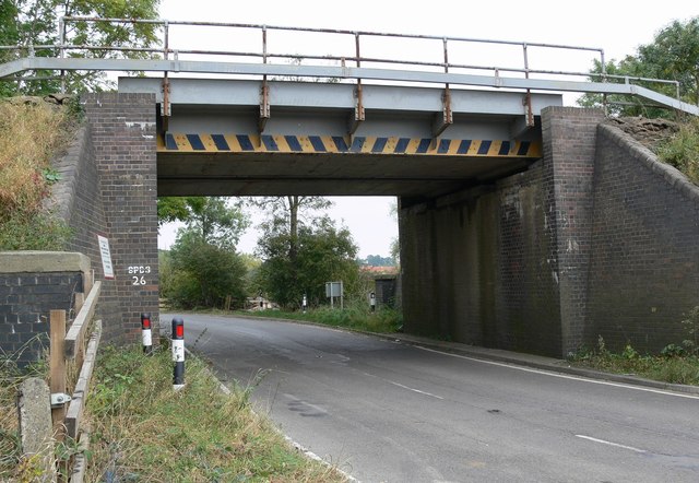 File:Railway bridge over the B6047 Melton Road - Geograph - 587842.jpg