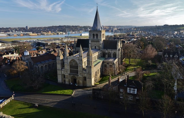 File:Rochester Cathedral from Rochester Castle keep 1 - Geograph - 5228092.jpg