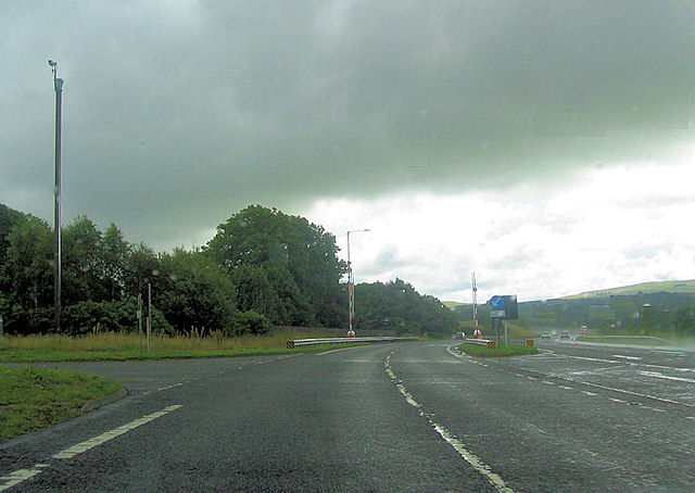 File:A66 from eastbound exit from Brough - Geograph - 3078309.jpg