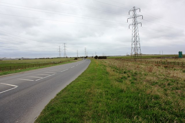 File:The A1185 road near Fore Marsh (C) Philip Barker - Geograph - 1806274.jpg