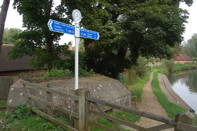 File:The Kennet and Avon Cycle Route at Marsh... (C) Roger Davies - Geograph - 967351.jpg