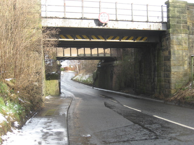 File:Two adjacent railway bridges across the B6415 at Monktonhall - Geograph - 1144155.jpg