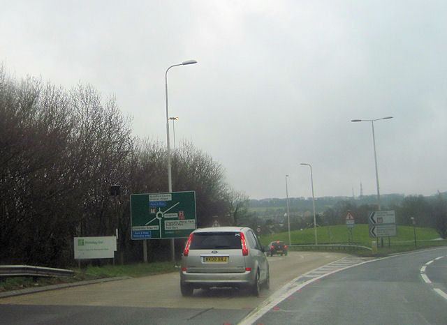 File:Slip road from A3 south at Stag Hill - Geograph - 2863638.jpg