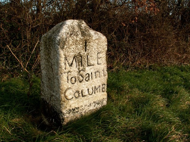 File:Old A39- 1 Mile to St. Columb - Geograph - 105127.jpg