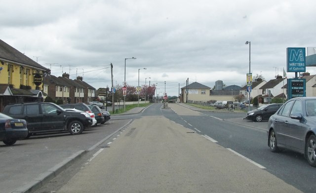 File:Approaching the crossroads at the centre of Cullaville - Geograph - 2362299.jpg