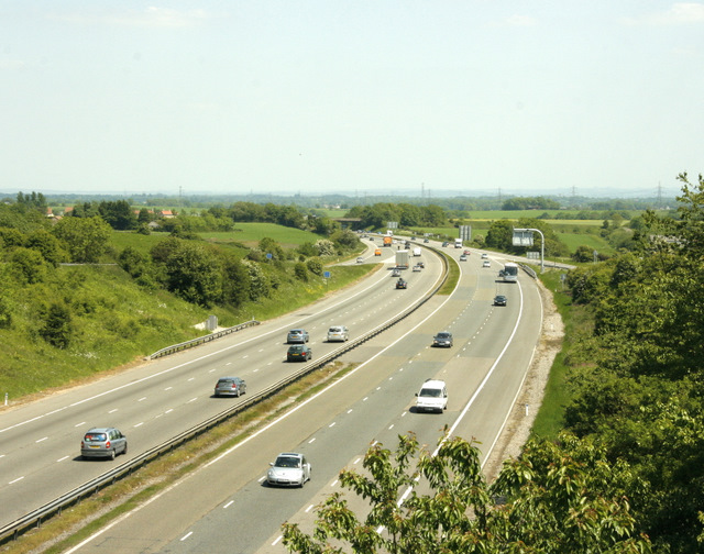 File:M4 Motorway looking east at Tormarton interchange - Geograph - 1362216.jpg