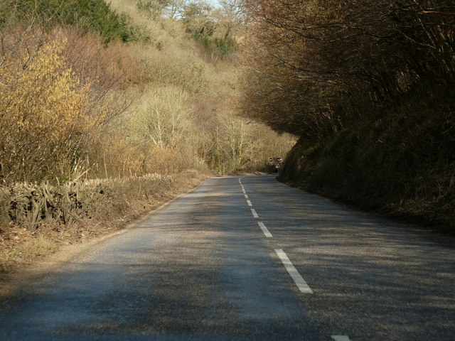 File:One of only a few short, straight sections on the B3230 - Geograph - 1747761.jpg