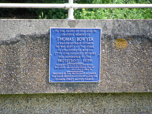 File:Plaque on Bowyer's Bridge, near Little Easton, Essex. - Geograph - 1371063.jpg
