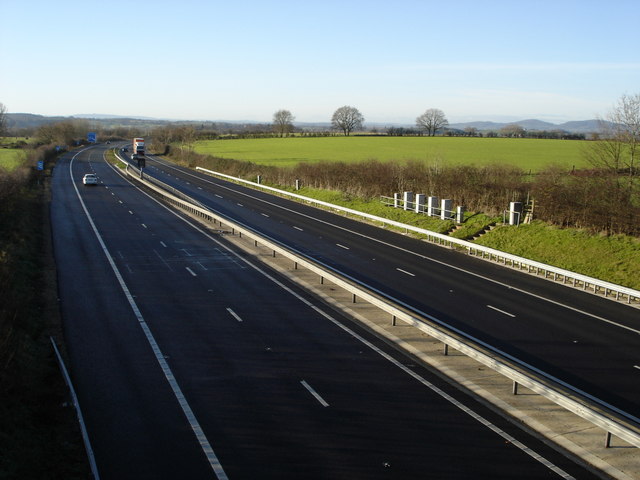 File:The M50 approaching junction 1 - Geograph - 326321.jpg