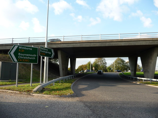 File:Ringwood - The B3347 under the A31 - Geograph - 1538763.jpg