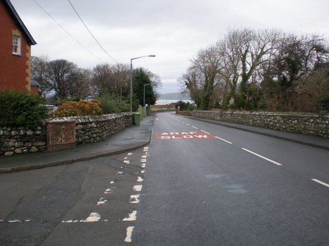 File:Road heading north from Ffordd Celynin junction - Geograph - 313887.jpg