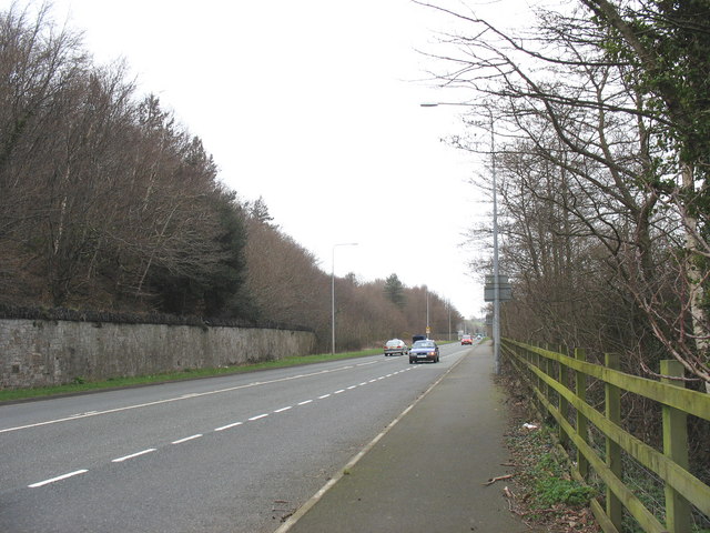 File:The Faenol Park wall running parallel with the B4547 - Geograph - 364369.jpg