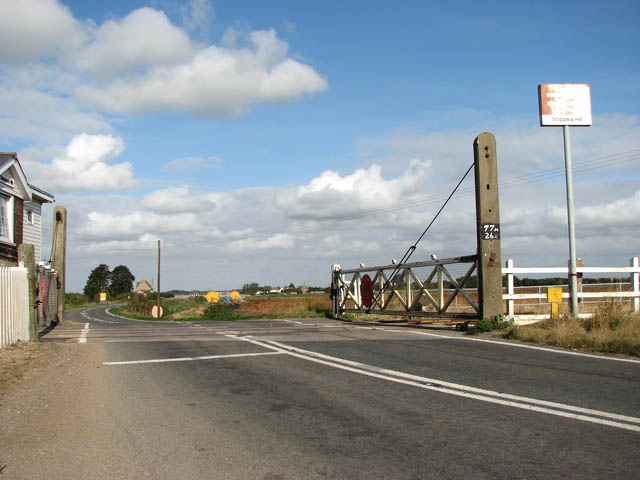 File:View north along Mildenhall Road (A1101) - Geograph - 1519337.jpg