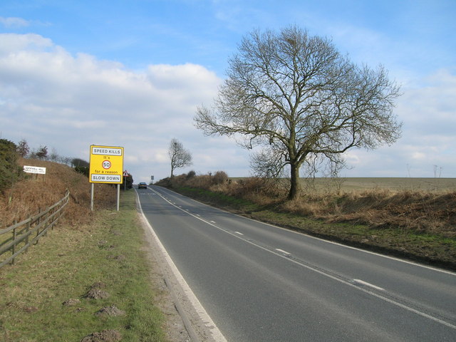 File:A617 towards Newark, Lockwell Hill - Geograph - 1761958.jpg